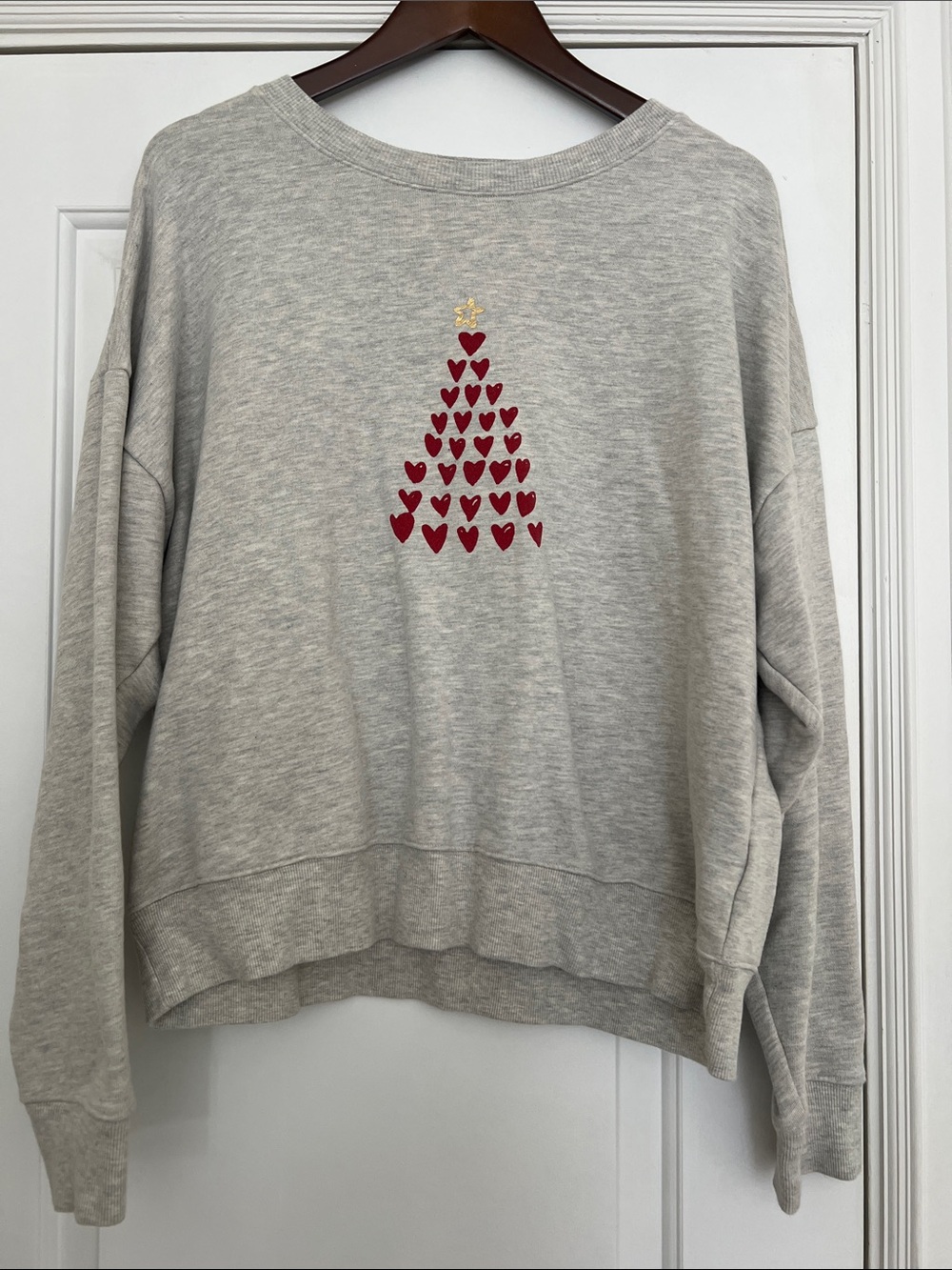 Anthropologie Kera Till and Maeve Relaxed Grey Crewneck Sweatshirt